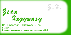 zita hagymasy business card